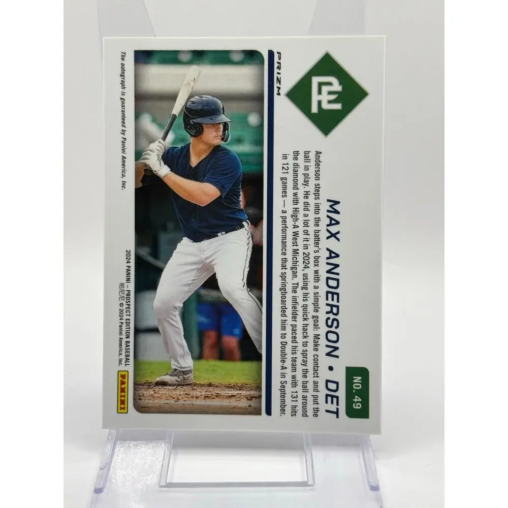 2024 Panini Prospect Edition Max Anderson Silver Ticket Holo Auto Detroit Tigers